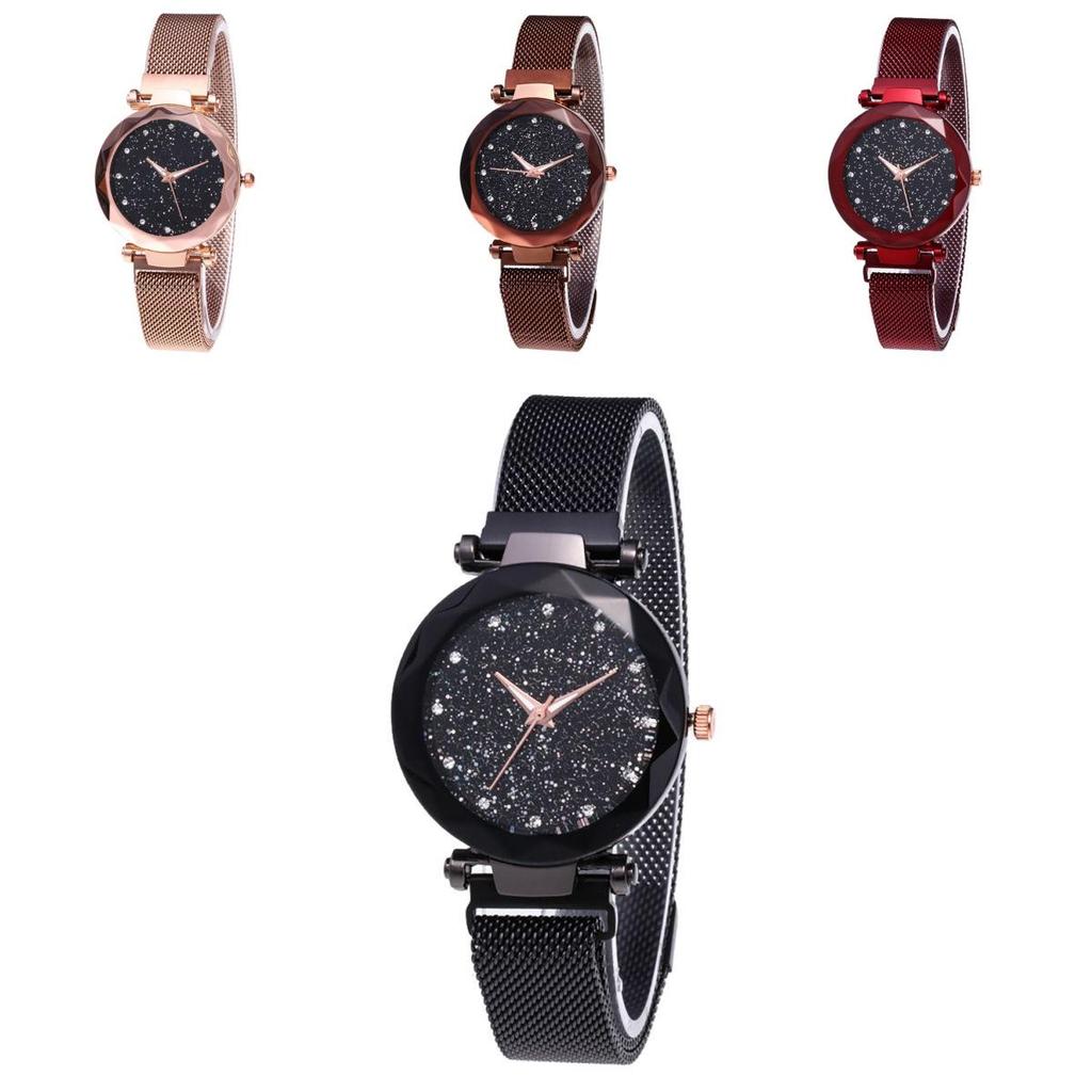 Montre-ceinture de mode pour femme Qualité Supérieure Ciel Étoilé Bracelet Magnétique Acier Inoxydable