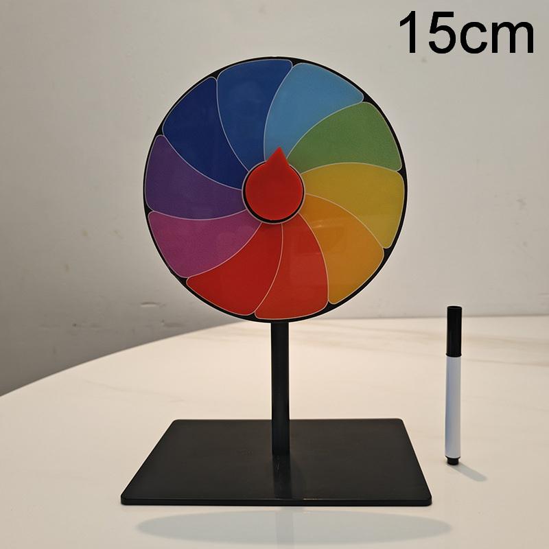 1Set Heavy Duty Editable Spin Wheel Color Roulette Wheel Tabletop Prize Wheel Dry Erase Spin Wheel Spinner Game