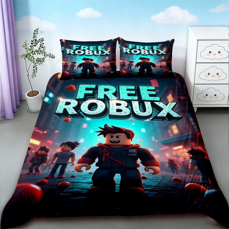 Roblox Cartoon Duvet Cover Bedding Set Soft Comfortable Comforter Cover For Children Bedroom Decor Twin Single Size