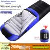 White Duck Down Zero Degree Sleeping Bag for Winter, Outdoor, and Indoor Use