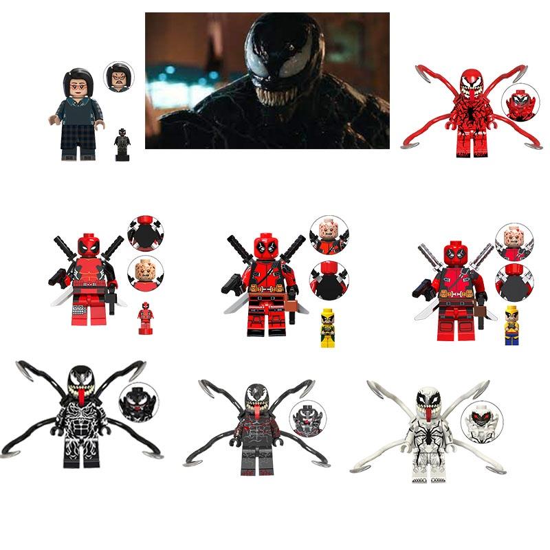 Tv6203 Children's Building Blocks Toy Venom Serum Deadpool Mini Figure Bag Packaging