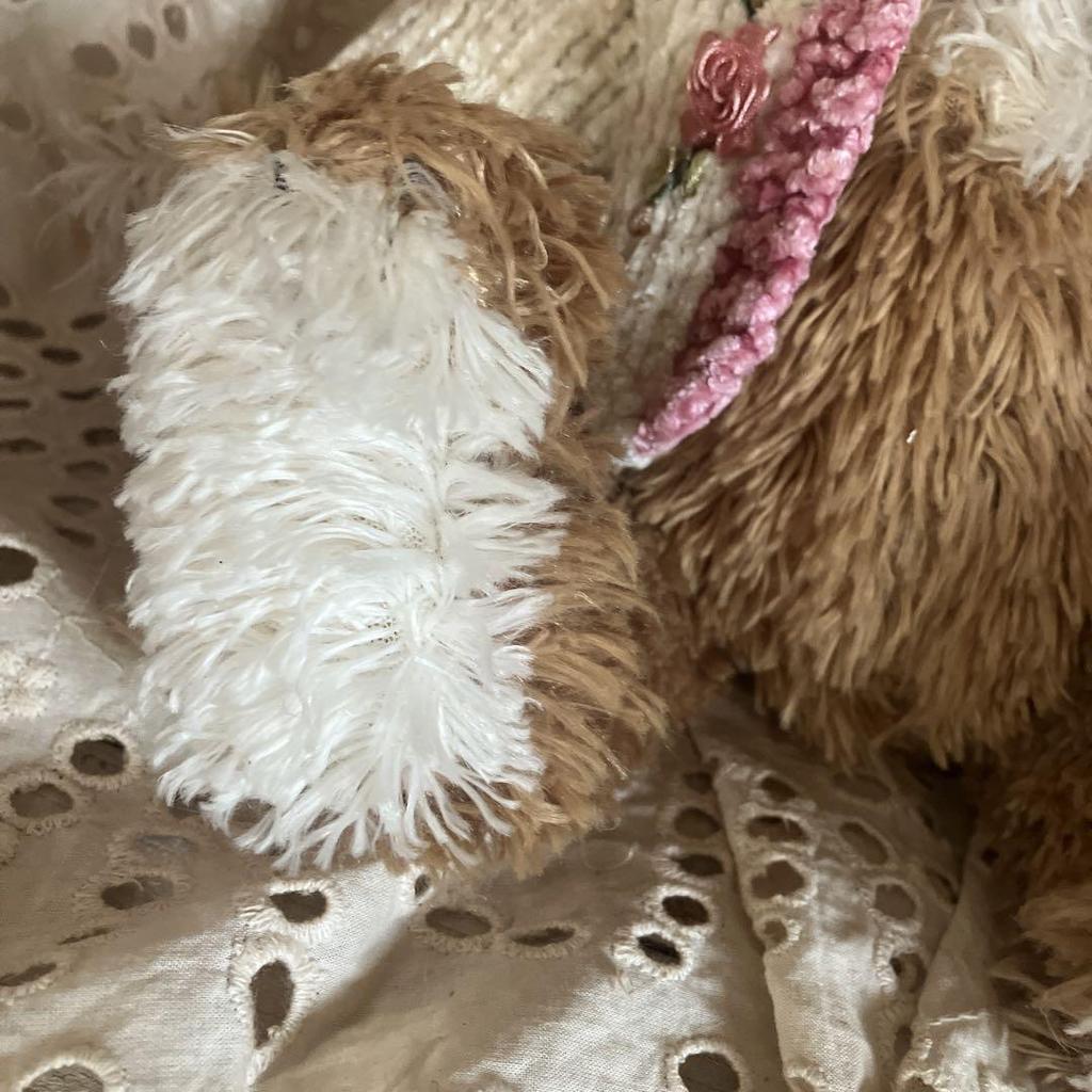 [USED] Retro Teddy Bear, Size 23cm. Old But Undamaged. Cardigan Purchased In Australia.