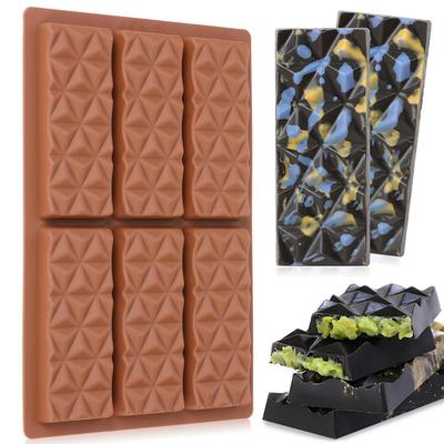 Chocolate Bar Molds Deep Silicone Break-Apart Dubai Chocolate Mold Nonstick Protein Energy Bar Mold Thick Candy Wax Melt Mould