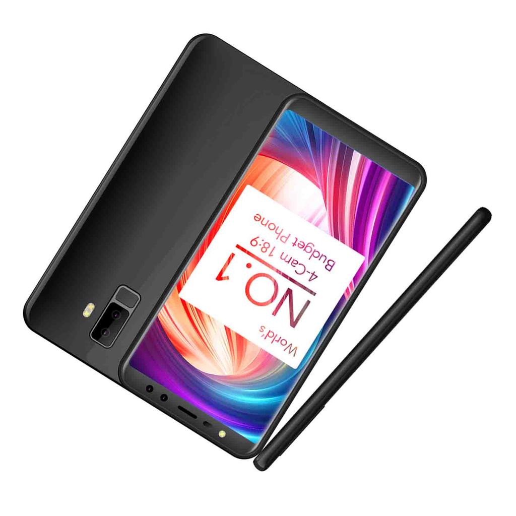 Quad Cam 18:9 Full Screen Mobile Phone Fingerprint 5.5 Inch HD 1280 * 640p 2GB+16GB WiFi GPS 2850mAh 3G WCDMA Smartphone