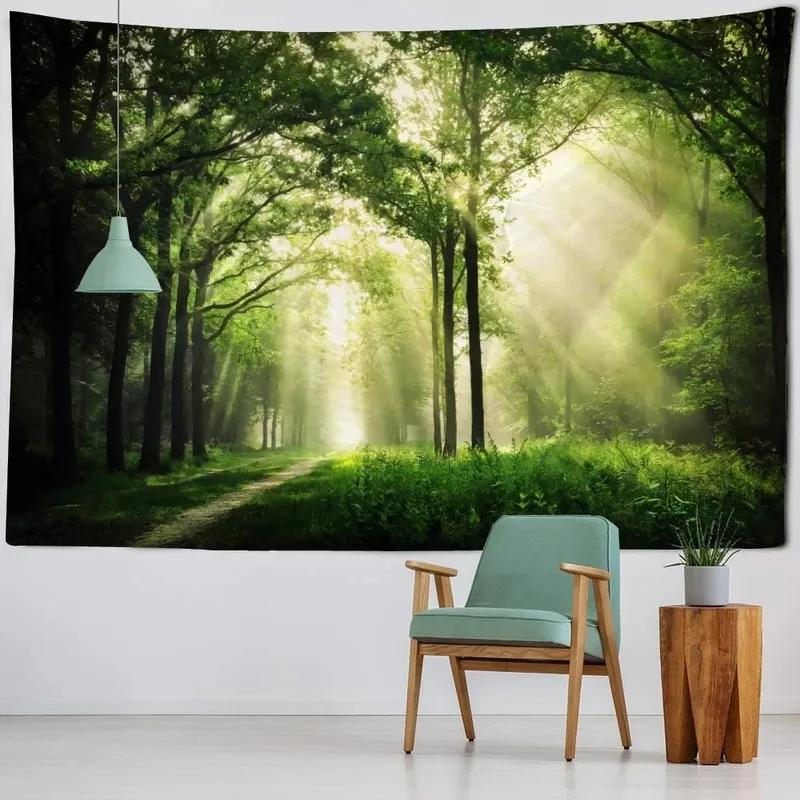 Forest Waterfall Decorative Tapestry Office Living Room Decor Home Wall Tapestry