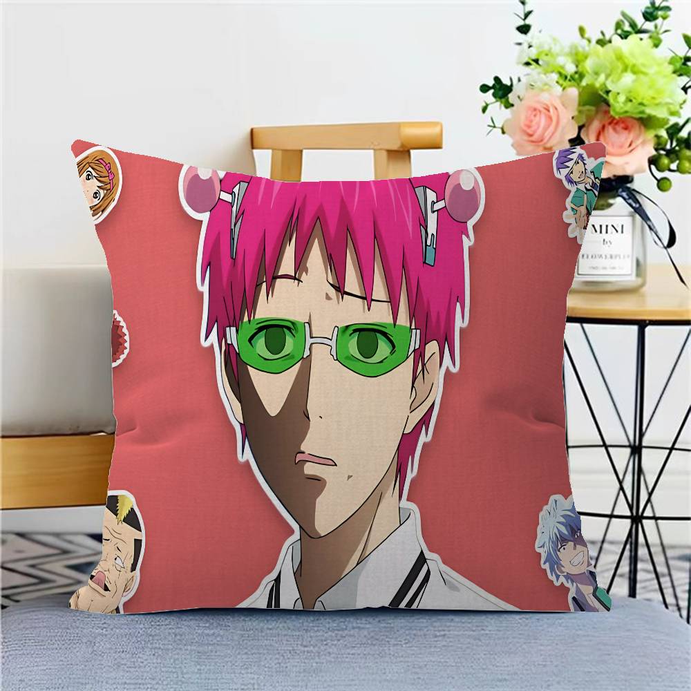 The Disastrous Life Of Saiki K Saiki Kusuo Cushion Cover Sofa Cushions Decorative Throw Pillows Home Decoration Pillowcover