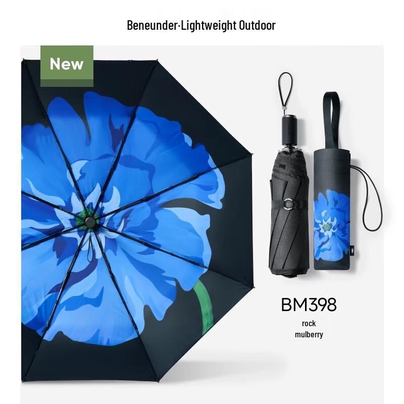 

Beneunder Women s Triple-Fold UV Protection Sun Rain Umbrella