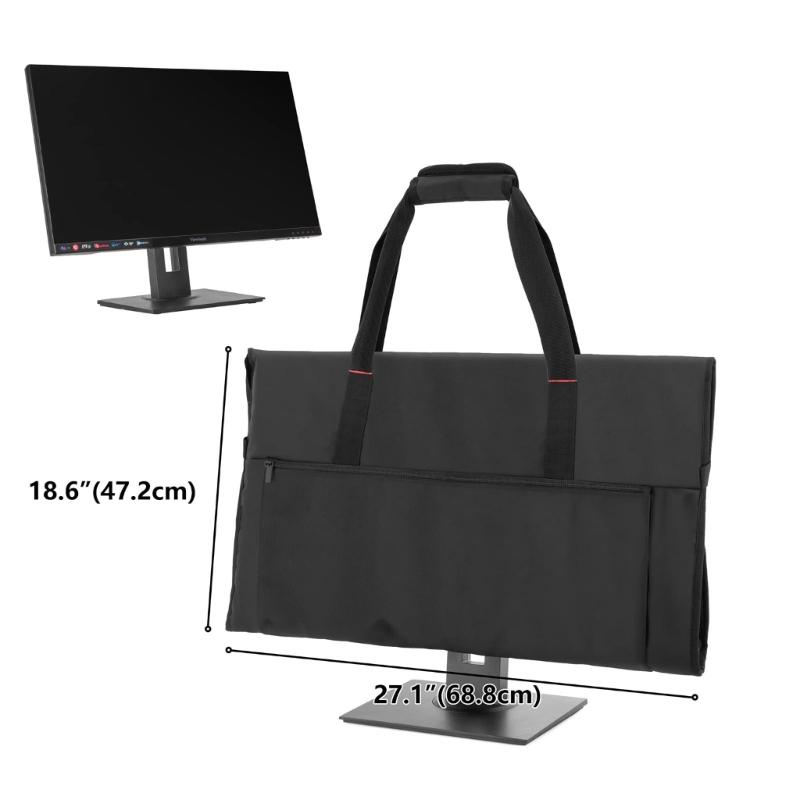 Wasserdichte Desktop-Monitor-Aufbewahrungstasche Für 27-Zoll-Bildschirm mit Weicher Innenpolsterung Organizer-Tasche Reisefreundlich