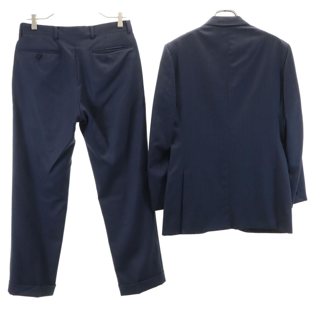 EDIFICE made in Japan suit Setup 44 Navy Men's Used