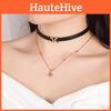 Elegant Korean Style Double Layer Choker Necklace For Women With Dazzling Rhinestones