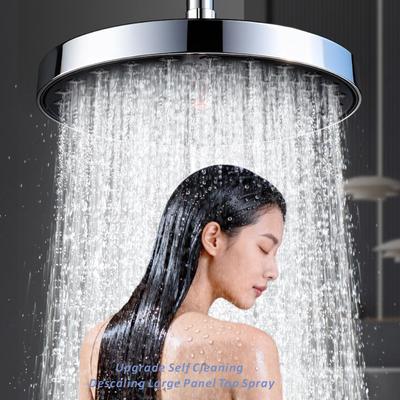 New 26CM Large Size High Pressure Overhead Rain Shower Head Large Flow Booster Rain Shower Head 360° Rotation Water Saving