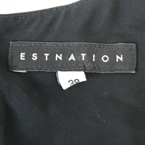 Made In Japan / ESTNATION / Skirt-Style Short Sleeve Dress [Women's 38 / Black × Ivory] Dress(USED)
