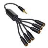3.5mm Headset Splitter Cable Stereo 30cm Audio Jack Extender Male To Female 1 To 6/5/4/3 Port AUX Adapters Cord
