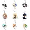 Anime Sword Art Online Kirito Schlüsselanhänger Yuuki Asuna Asada Shino SAO Cartoon Schlüsselanhänger Baji Taschenanhänger Zubehör Dekoratives Geschenk