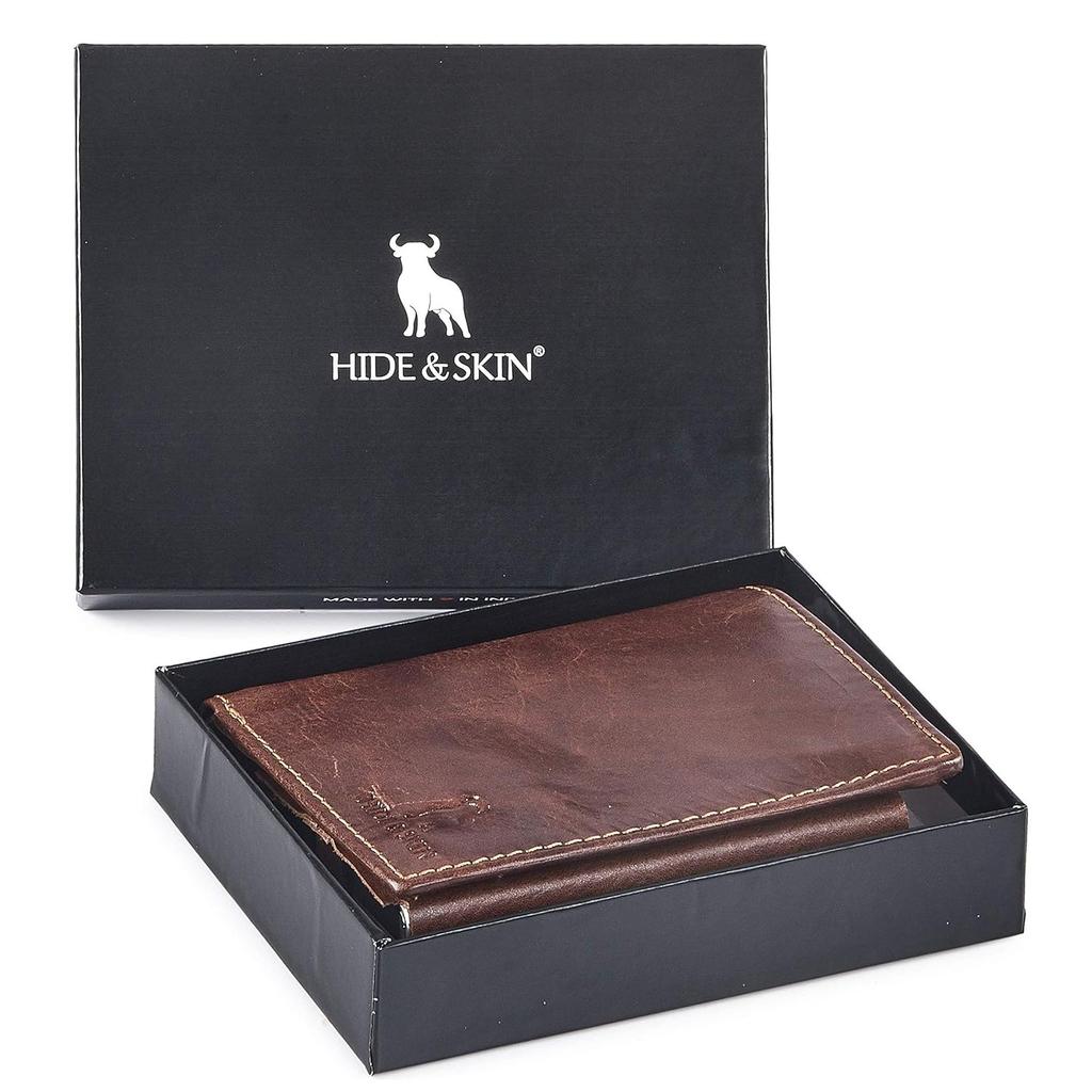 Manchester-lommebok i ekte skinn med avtakbar kortveske