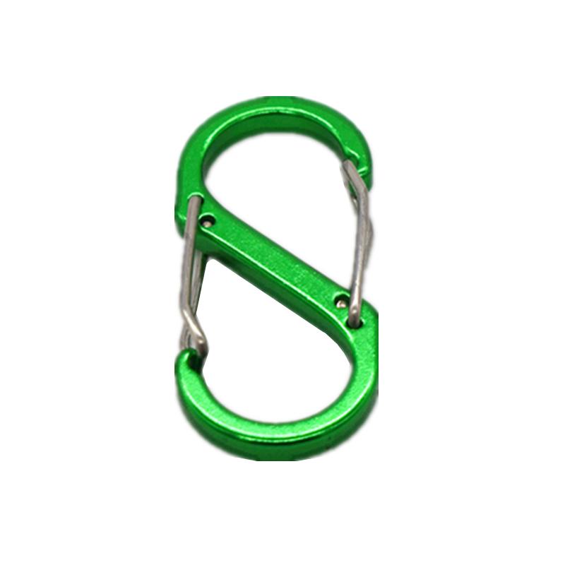 Bilateral Suspended Buckles In Aluminum Alloy For Outdoor Sports Bottle Locking Ring  Keychai Luggage Buckl S-shaped Carabine