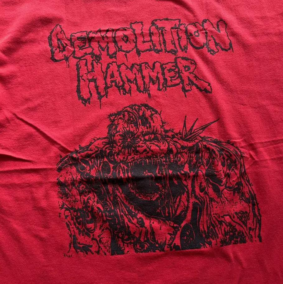 

Demolition Hammer Metal Band Red Unisex Cotton T-Shirt Full Size SB114 Unisex T-Shirt M
