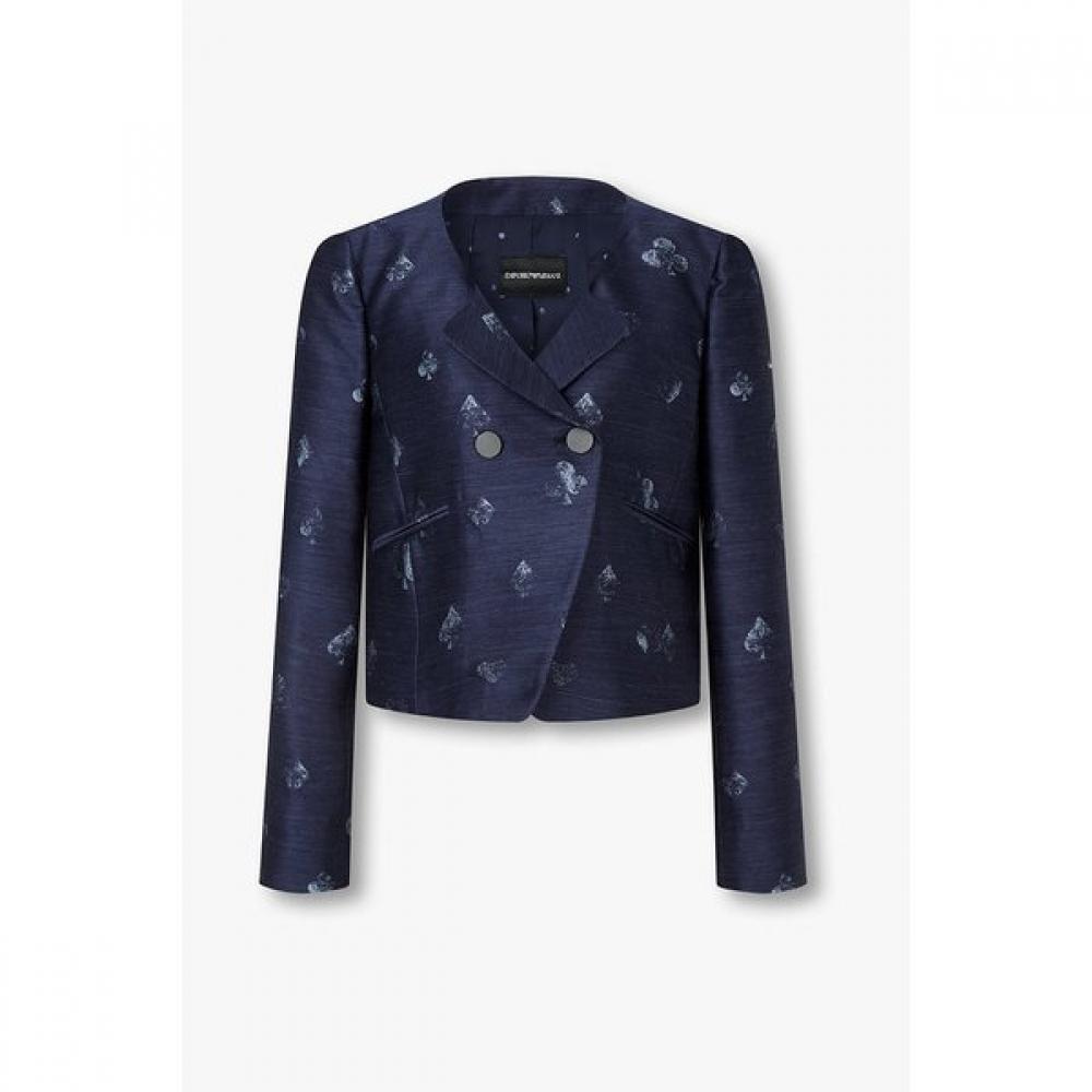 

Emporio Armani Women Wool Blend Jacquard Double Jacket A525302519 40