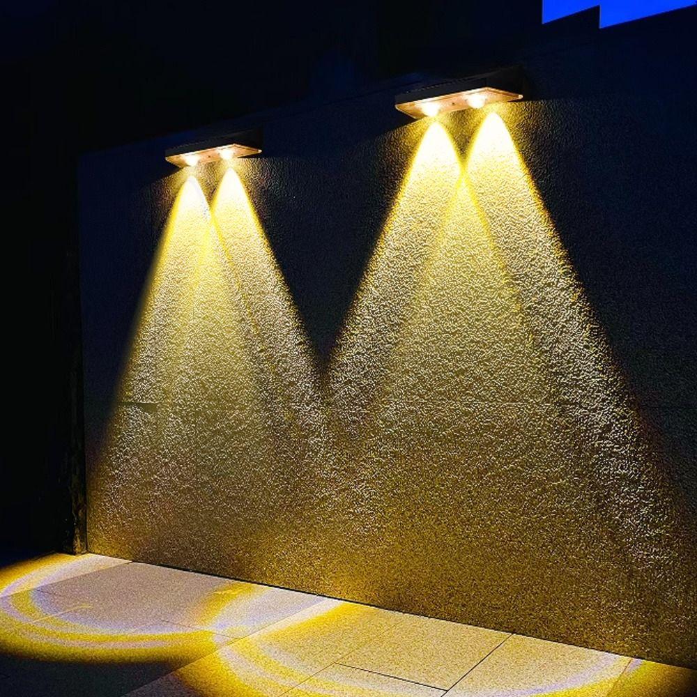 Waterproof RGB Wall Light Wall-Mounted Solar Ambient Lighting Wall Lamp Exterior House Decor