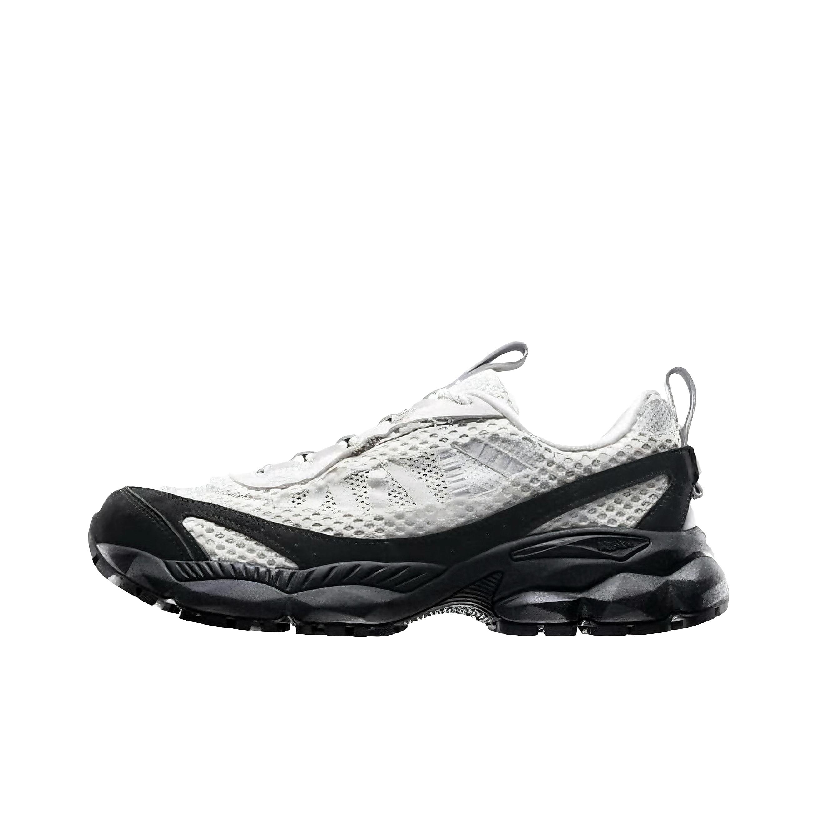 ANTA Women s Qianxi Retro Mesh Chunky Dad Shoes Off White Black 122518806AS-1 37.5