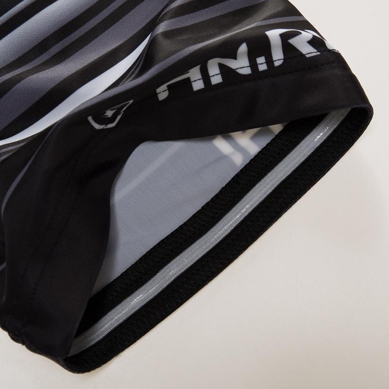 Anti-sweat Short Sleeve Cycling Jersey Black Bib Pants Bicycle Clothing Set Sport Jerseys Contrast Color Stripe Men Cycling Clothes Suits