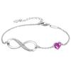 Bracciale Cuore Zircone Infinito Europeo e Americano: Regalo di Gioielli alla Moda per San Valentino