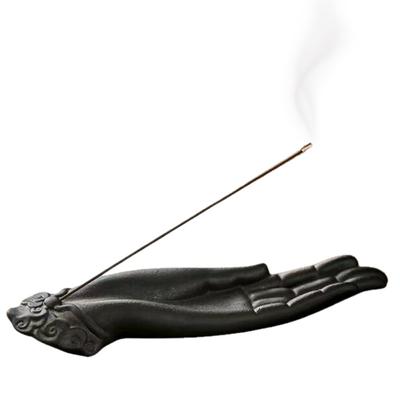 JP Number Incense Holder Stylish Incense Stick Holder Incense Plate Buddha Statue Hand Inso Feng Shui Good Luck Attraction Purification Interior