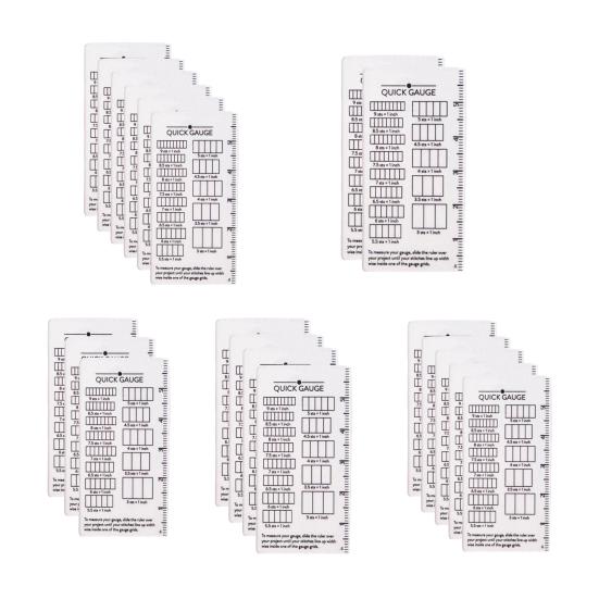 Quick Gauge Ruler No Counting Needed Stitch Gauge Transparent Stitch Measurement Tool with Inch Scale Grid for Sewing Crochet Projects