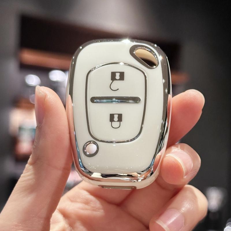 Schlüsselanhänger-Abdeckung für Opel Vivaro für Renault Movano Trafic Kango 2 Tasten Schutzschale Zubehör Autoschlüsseletui