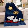 3D-Printed Classic Comic Theme Snoopy Fluffy Blanket Home Decor Collection: Sofa Throws & Shawls, Camping Blankets