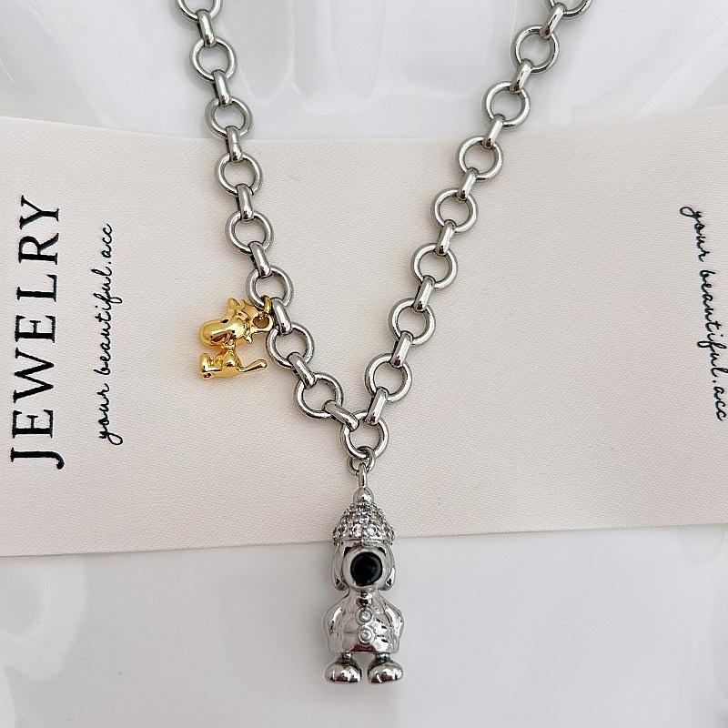 Snoopy Cute Bracelet High-End Zircon Bear Bracelet Light Luxury Fashion Niche Design Exquisite Jewelry