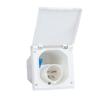 Waterproof Plug Socket Camper 240V 16A External Flush Hook Up Apply To Caravan Camper Accessories White/Black