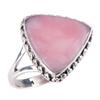 Natural Pink Opal Gemstone Handmade 925 Solid Sterling Silver Ring Size 10 k8O86