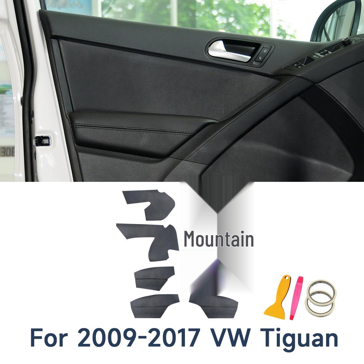VW Tiguan 09-17 Leather Door Panel & Armrest Upgrade Kit Tiguan, 8 pieces of car door leather #688008