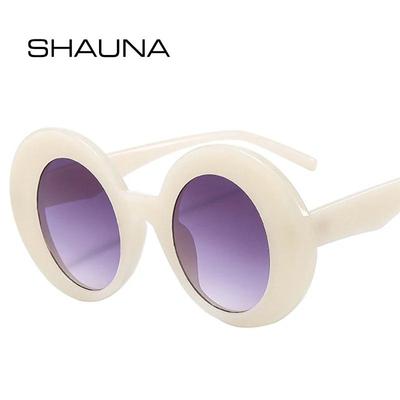 SHAUNA Fashion Oversized Oval Women Colorful Sunglasses Shades UV400 Gradient Men Retro Punk Sun Glasses