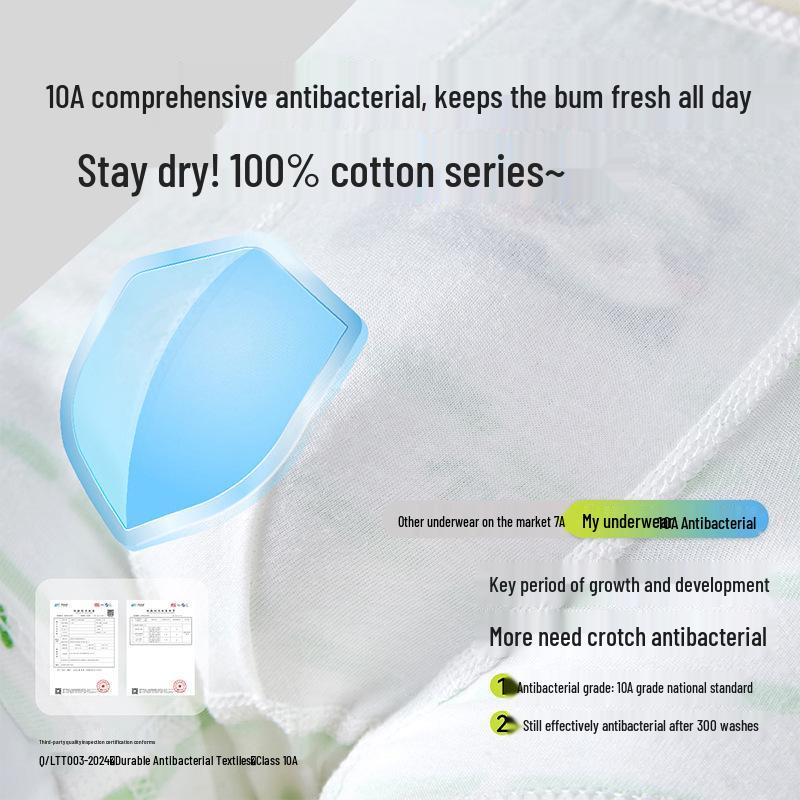 Boys' Pure Cotton Boxer Briefs: Comfortable, No-Pinch Fit for Ages 6-12