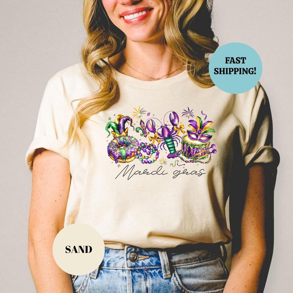 Mardi Gras Shirt: Fleur De Lis, Louisiana, Nola Tee