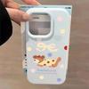 ins Color Polka Dot Dachshund for Apple 16/17Promax Mobile Phone Case IP15 Glutinous Rice Liquid 14 Niche
