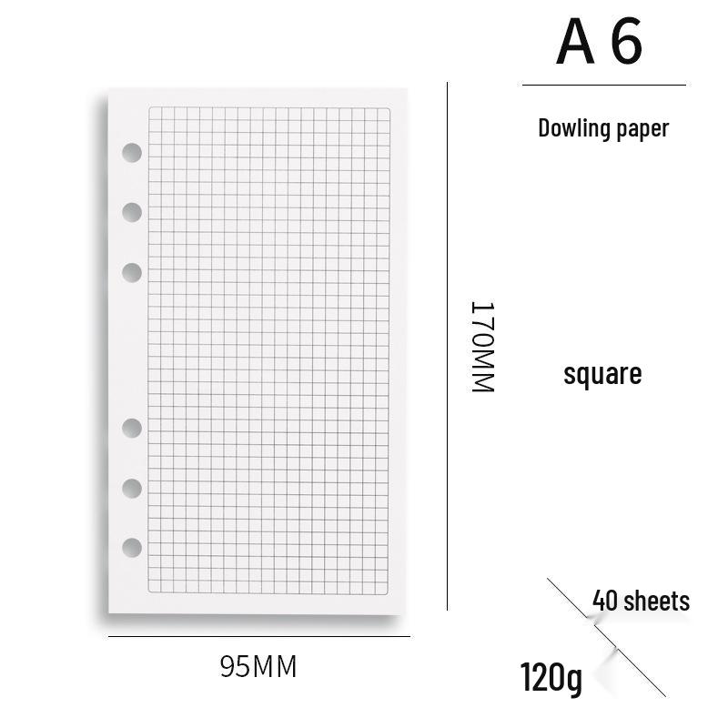 A6 Loose-Leaf Multi-Functional Planner: Daily/Weekly Plan & Accounting Inserts - Removable Inner Pages Replacement