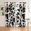 2pcs Cow Texture Printed Curtain for Home Decor - Rod Pocket Window Treatment for Bedroom,Office, Kitchen,Living Room, and Study