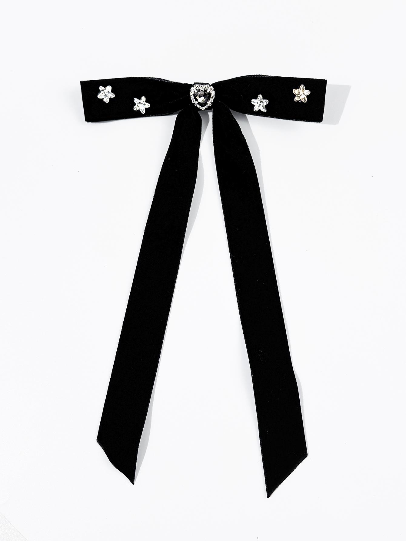 

Bow bow, ribbon, hair clip, elegant and luxurious for women, with hair accessories at the back of the head and top clip