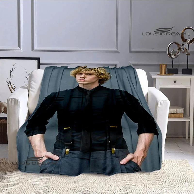 3D Evan Peters Muster bedruckte Decke Mode hält warm schöne Decken weiche und bequeme Decke Geburtstagsgeschenke