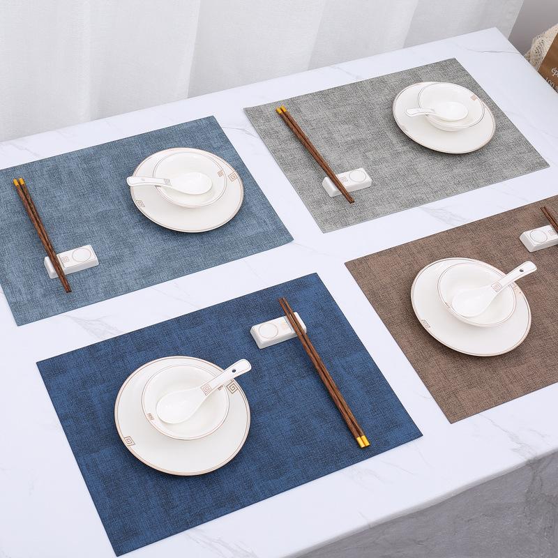 Placemat, tableware, tablecloth, premium cloth pattern, dining table mat, square thermal insulation mat, plate mat, coaster, washable