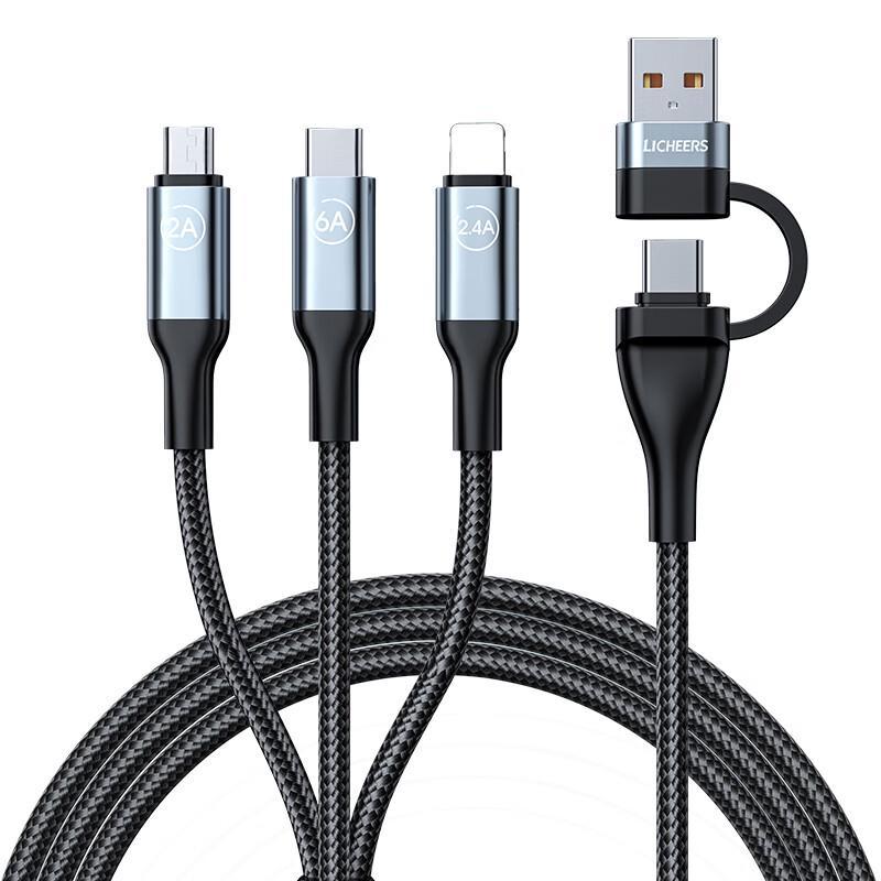 LICHEERS 66W 3-in-1 Multi-Device Fast Charging Cable