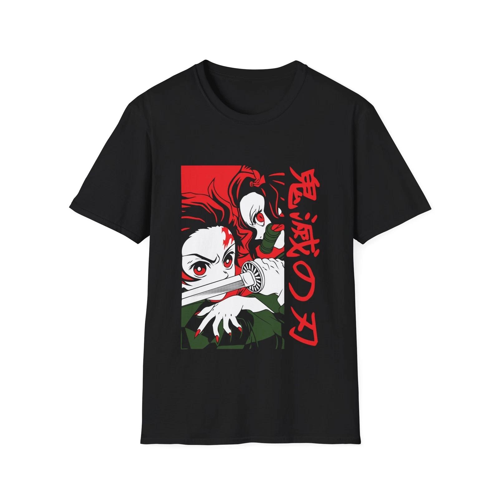 

Demon Killer Tanjiro and Nezuko Unisex T-Shirt Summer New Vintage Fashion Men s and Women s Streetwear 4XL
