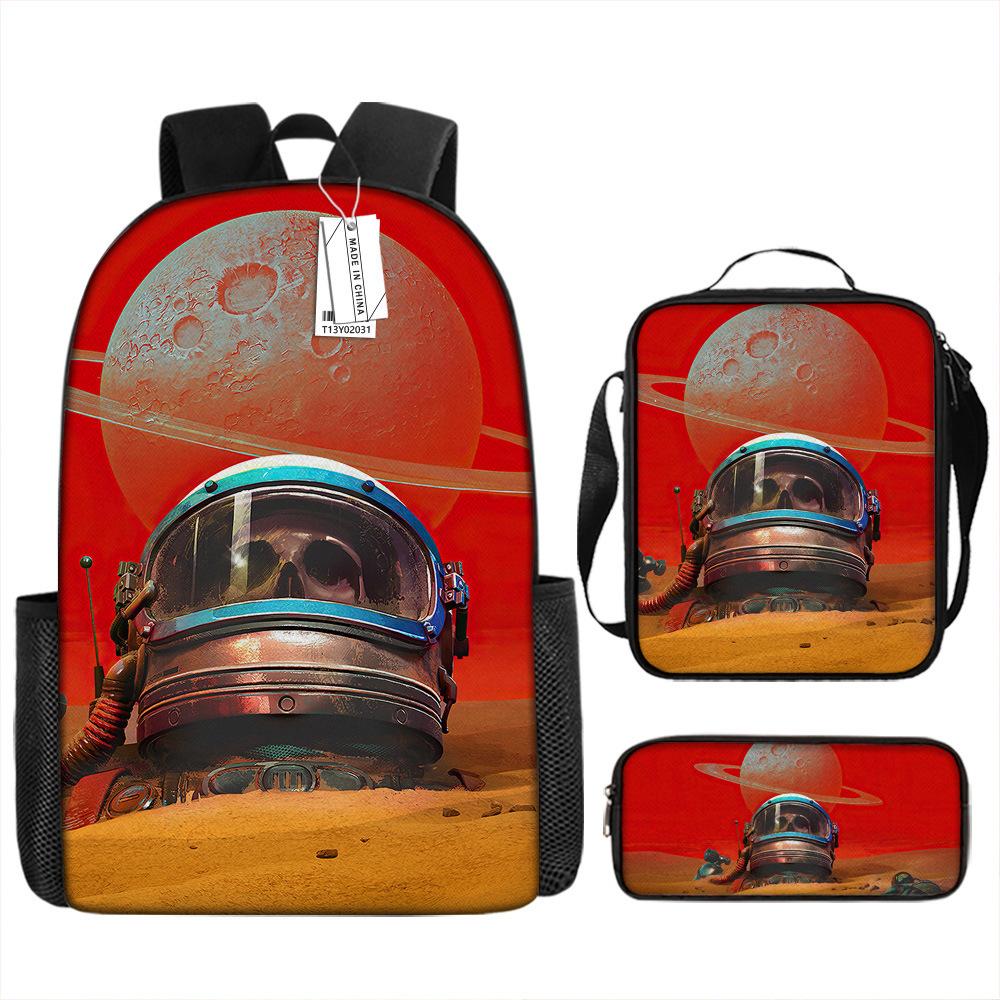 New astronaut schoolbag, boys, primary school students, grades 3 to 6, handsome and lightweight, junior high school students, backpack, large capacity