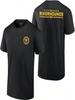 Icon Sports Unisex USL Fußballverein Grafikdruck Logo Vorderseite Rückseite Kurzarm Baumwoll-T-Shirt _ Pittsburgh Riverhounds SC, Abzeichen Schwarz, Medium