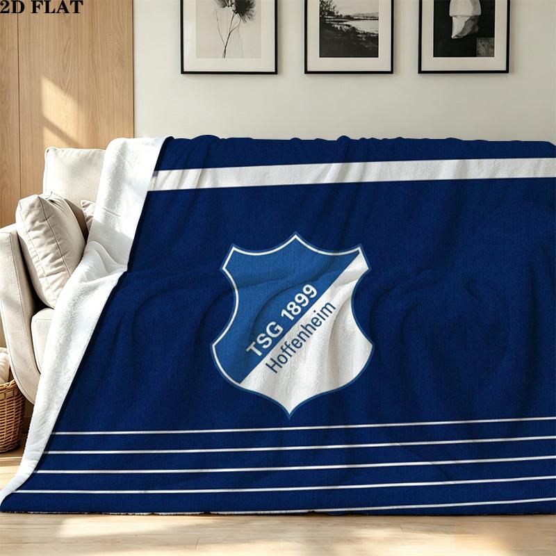 TSG Hoffenheim Print Flannel Blanket High Quality Warm Comfortable Cover for All Seasons Perfect for Gifts Home Decor