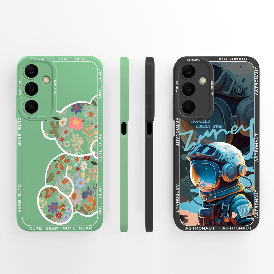 For Samsung Galaxy A25 Case Cute Panda Full Coverage Funda Soft Liquid Silicone Phone Protector For Samsung A 25 5G Back Cover