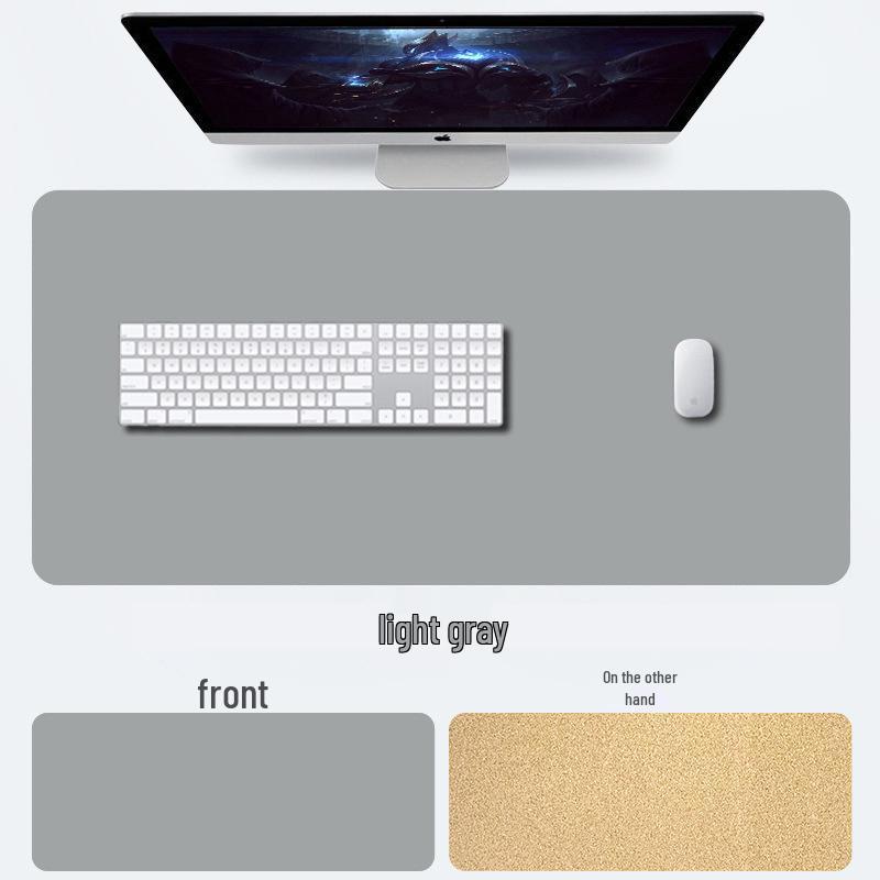 Extra-Großes PU-Leder Kork Mauspade: Schmutzabweisende, Anpassbare Logo, Rutschfeste, Geräuscharme Schreibtischunterlage